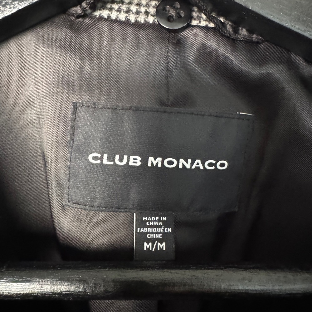 Club Monaco Black/Cream Jacket with Removable Collar - Picture 4 of 5